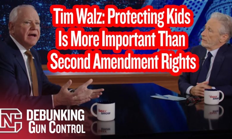 Tim Walz Says Protecting Kids Is More Important Than Second Amendment Rights, On The Daily Show