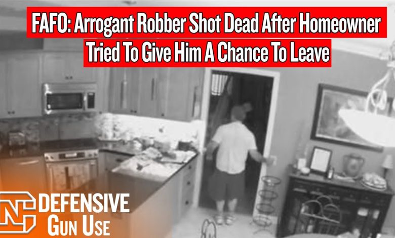 FAFO: Arrogant Robber Shot Dead After Homeowner Tried To Give Him A Chance To Leave