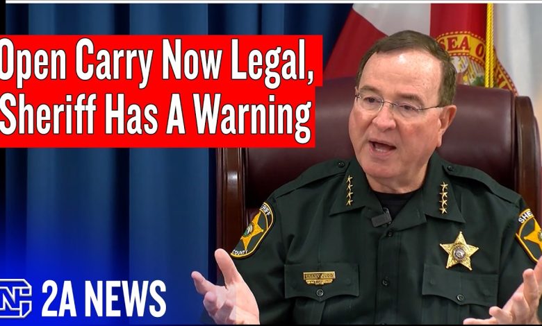 Open Carry Now Legal, Sheriff Has A Warning