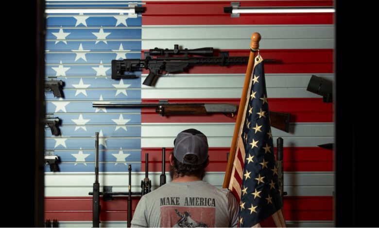Hold Up Displays’ New American Flag Gun Wall System