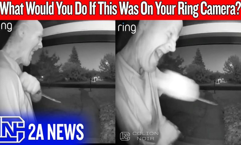 Would You Have Shot This Knife-Weilding Madman Through The Door?