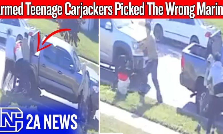 Armed Teens Carjackers Pointed A Gun At A Marine. Big Mistake