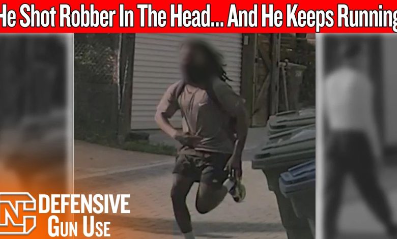 Armed Civilian Shoots Robber In The Head… And He Keeps Running
