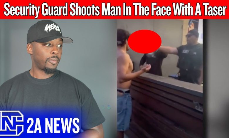 Security Guard Shoots Man In The Face With A Taser