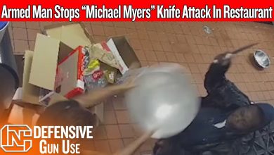 Armed Civilian Stops “Michael Myers” Knife Attack In Restaurant